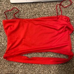 Red crop top